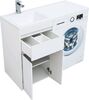Тумба с раковиной Aquanet Токио 110 L белый (напольная, 1 ящик, 2 дверцы)