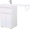 Тумба с раковиной Aquanet Токио 110 L белый (напольная, 1 ящик, 2 дверцы)