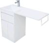 Тумба с раковиной Aquanet Токио 110 L белый (напольная, 1 ящик, 2 дверцы)