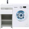 Тумба с раковиной Aquanet Токио 110 L белый (напольная, 1 ящик, 2 дверцы)