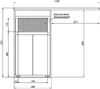 Тумба с раковиной Aquanet Токио 110 L белый (напольная, 1 ящик, 2 дверцы)