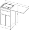 Тумба с раковиной Aquanet Токио 110 L белый (напольная, 1 ящик, 2 дверцы)