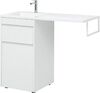 Тумба с раковиной Aquanet Токио 110 L белый (напольная, 1 ящик)
