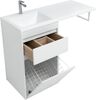 Тумба с раковиной Aquanet Токио 110 L белый (напольная, 1 ящик)