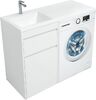 Тумба с раковиной Aquanet Токио 110 L белый (напольная, 1 ящик)