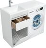 Тумба с раковиной Aquanet Токио 110 L белый (напольная, 1 ящик)