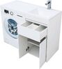 Тумба с раковиной Aquanet Токио 110 R белый (напольная, 1 ящик, 2 дверцы)