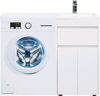 Тумба с раковиной Aquanet Токио 110 R белый (напольная, 1 ящик, 2 дверцы)