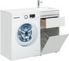 Тумба с раковиной Aquanet Токио 110 R белый (напольная, 1 ящик)