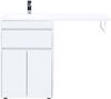 Тумба с раковиной Aquanet Токио 120 L белый (напольная, 1 ящик, 2 дверцы)