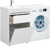 Тумба с раковиной Aquanet Токио 120 L белый (напольная, 1 ящик)
