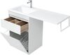 Тумба с раковиной Aquanet Токио 120 L белый (напольная, 1 ящик)