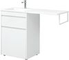 Тумба с раковиной Aquanet Токио 120 L белый (напольная, 1 ящик)
