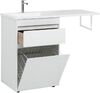 Тумба с раковиной Aquanet Токио 120 L белый (напольная, 1 ящик)