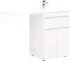 Тумба с раковиной Aquanet Токио 120 R белый (напольная, 1 ящик, 2 дверцы)
