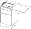 Тумба с раковиной Aquanet Токио 120 R белый (напольная, 1 ящик, 2 дверцы)
