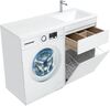 Тумба с раковиной Aquanet Токио 120 R белый (напольная, 1 ящик)