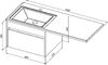 Тумба с раковиной Aquanet Токио 120 R белый (подвесная, 1 ящик)