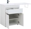 Тумба с раковиной Aquanet Токио 130 L белый (напольная, 1 ящик, 2 дверцы)