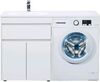 Тумба с раковиной Aquanet Токио 130 L белый (напольная, 1 ящик, 2 дверцы)