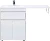 Тумба с раковиной Aquanet Токио 130 L белый (напольная, 1 ящик, 2 дверцы)