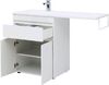 Тумба с раковиной Aquanet Токио 130 L белый (напольная, 1 ящик, 2 дверцы)