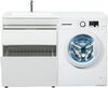 Тумба с раковиной Aquanet Токио 130 L белый (напольная, 1 ящик)