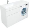 Тумба с раковиной Aquanet Токио 130 L белый (напольная, 1 ящик)