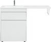 Тумба с раковиной Aquanet Токио 130 L белый (напольная, 1 ящик)