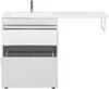 Тумба с раковиной Aquanet Токио 130 L белый (напольная, 1 ящик)