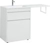 Тумба с раковиной Aquanet Токио 130 L белый (напольная, 1 ящик)