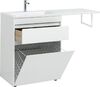 Тумба с раковиной Aquanet Токио 130 L белый (напольная, 1 ящик)