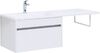 Тумба с раковиной Aquanet Токио 130 L белый (подвесная, 1 ящик)