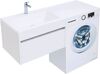 Тумба с раковиной Aquanet Токио 130 L белый (подвесная, 1 ящик)