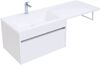 Тумба с раковиной Aquanet Токио 130 L белый (подвесная, 1 ящик)