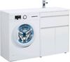 Тумба с раковиной Aquanet Токио 130 R белый (напольная, 1 ящик, 2 дверцы)