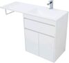 Тумба с раковиной Aquanet Токио 130 R белый (напольная, 1 ящик, 2 дверцы)