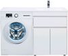 Тумба с раковиной Aquanet Токио 130 R белый (напольная, 1 ящик, 2 дверцы)