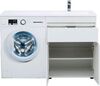 Тумба с раковиной Aquanet Токио 130 R белый (напольная, 1 ящик, 2 дверцы)