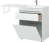 Тумба с раковиной Aquanet Токио 130 R белый (напольная, 1 ящик)