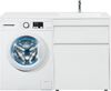 Тумба с раковиной Aquanet Токио 130 R белый (напольная, 1 ящик)