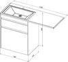 Тумба с раковиной Aquanet Токио 130 R белый (напольная, 1 ящик)