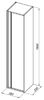 Шкаф-пенал для ванной Aquanet Lino 35 Дуб Веллингтон