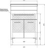 Комплект мебели для ванной Aquanet Верона NEW 58 белый (напольный 1 ящик 2 дверцы)