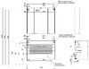Комплект мебели для ванной Aquanet Августа 100 белый (ручка хром, раковина Flat)