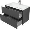 Комплект мебели для ванной Aquanet Алвита 80 серый антрацит