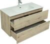 Комплект мебели для ванной Aquanet Алвита New 100 2 ящика, дуб веллингтон белый