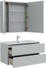 Комплект мебели для ванной Aquanet Алвита New 100 2 ящика, серый