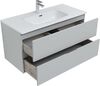 Комплект мебели для ванной Aquanet Алвита New 100 2 ящика, серый