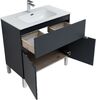 Комплект мебели для ванной Aquanet Алвита New 80 1 ящик, 2 дверцы, антрацит